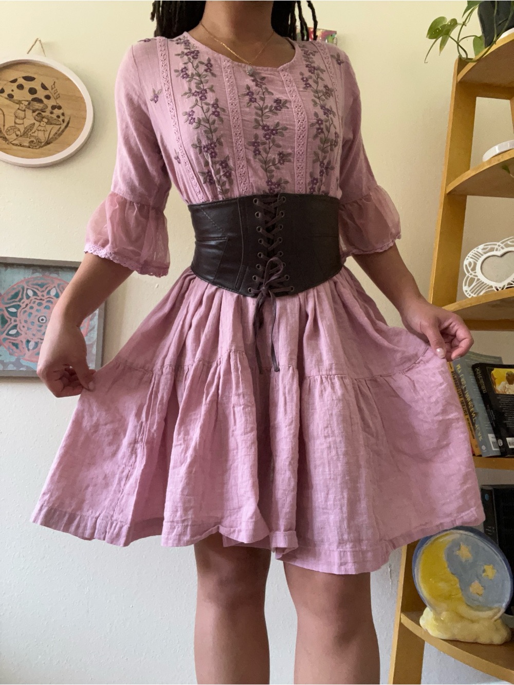 mauve boho dress 🌷